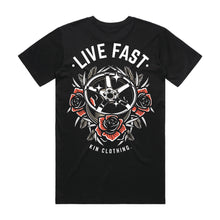 Load image into Gallery viewer, Live Fast Automotive Graphic Tee